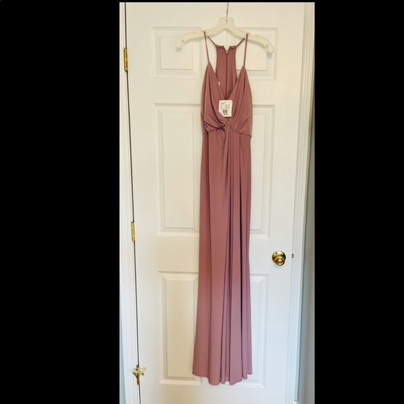 David's Bridal Dresses & Skirts - David’s Bridal V Neck Draped Jersey Gown